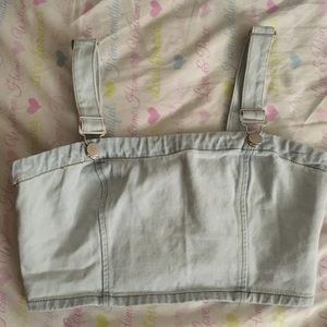 Denim crop tank